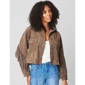 Blank NYC Brown Fringe Jacket